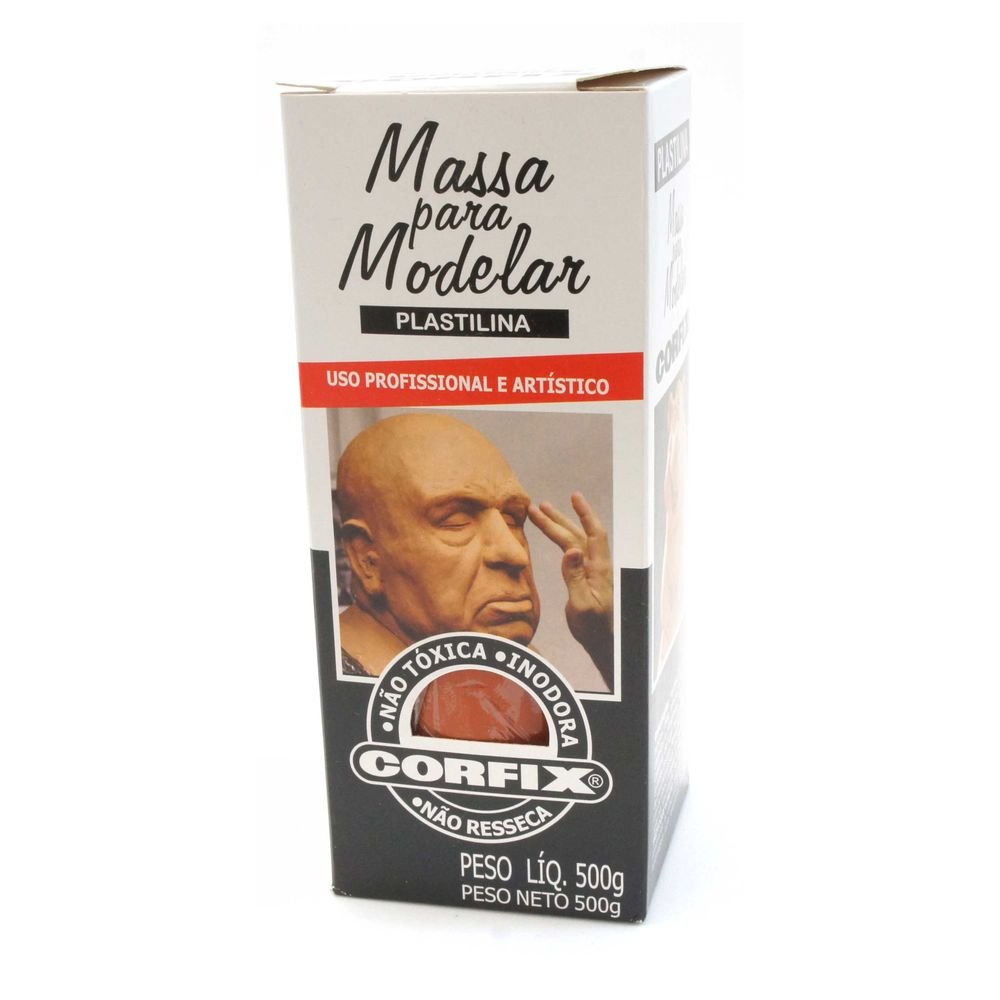 Massa de modelar profissional terra siena queimada corfix 500g