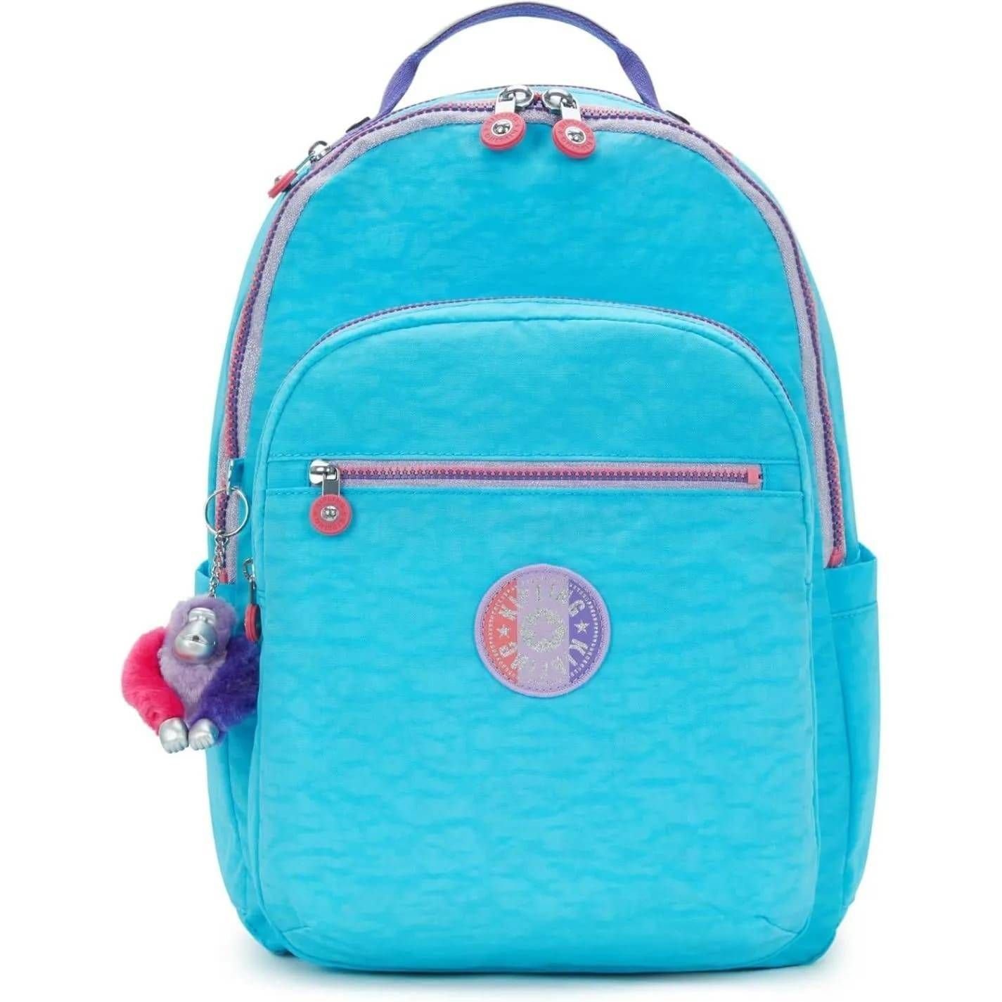 MOCHILA SEOUL - AZUL TURQUESA - KIPLING