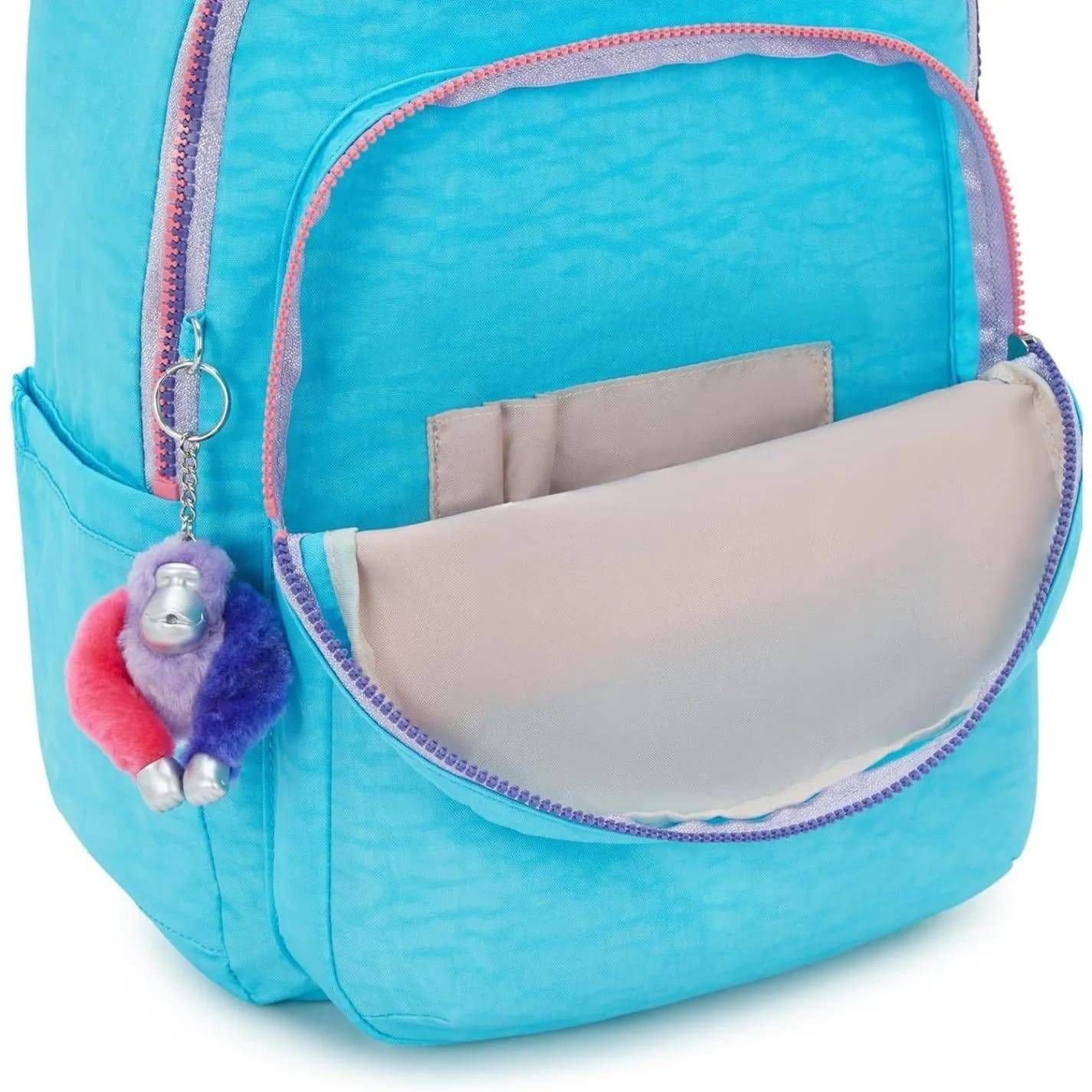 MOCHILA SEOUL - AZUL TURQUESA - KIPLING