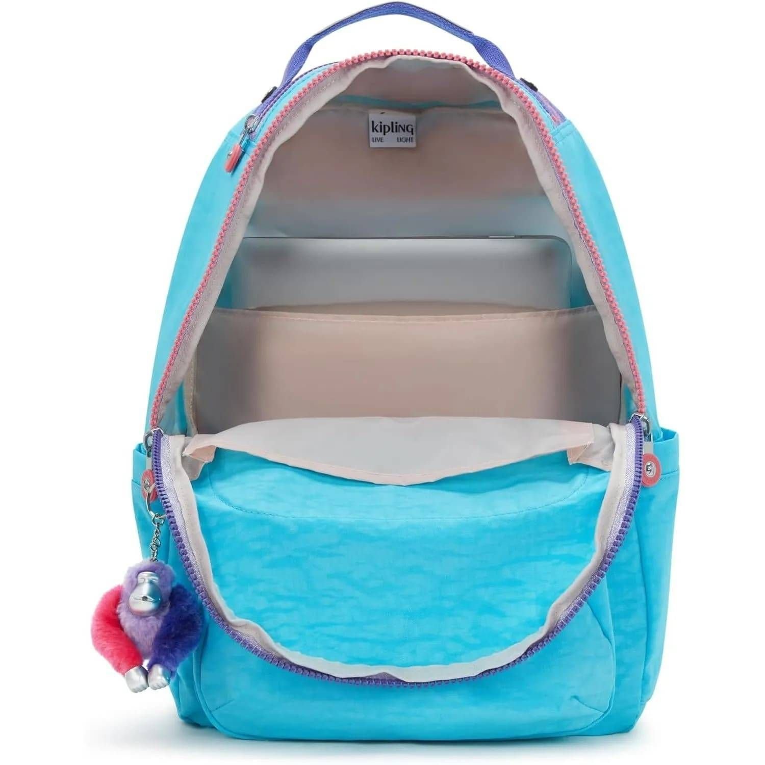MOCHILA SEOUL - AZUL TURQUESA - KIPLING